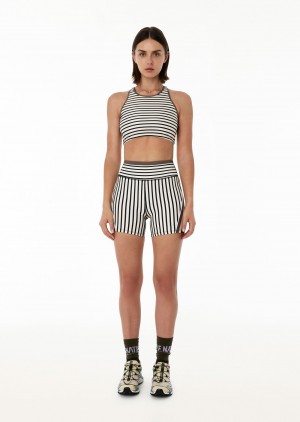 P.E Nation Slipstream 5" Bike Short Stripe Print | DQOZRBN-98