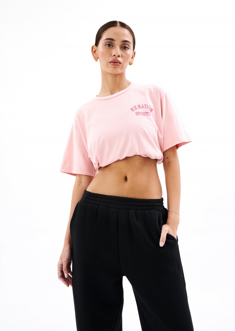 P.E Nation Barkley Tee Flamingo Pink | QREPJOW-85