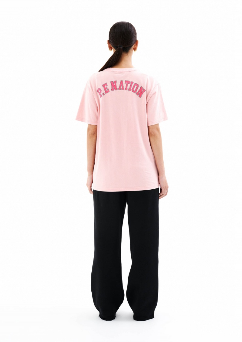 P.E Nation Barkley Tee Flamingo Pink | QREPJOW-85