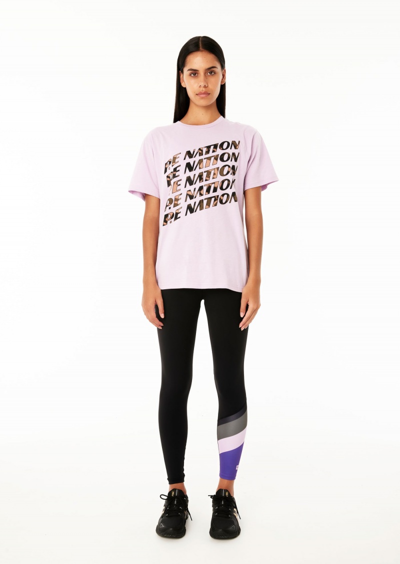 P.E Nation Block Pass Tee Fair Orchid | AYLJEOT-36