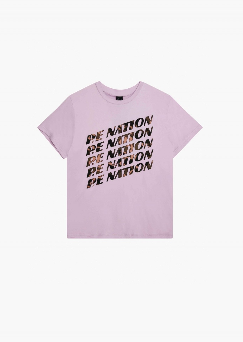 P.E Nation Block Pass Tee Fair Orchid | AYLJEOT-36