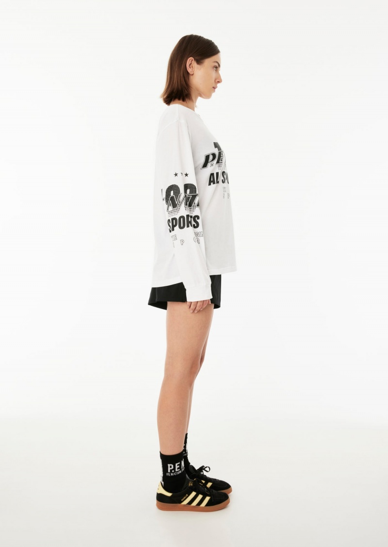 P.E Nation Contender Ls Tee Optic White | BRGYKXO-37