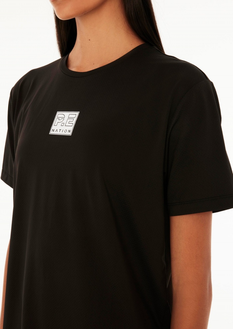 P.E Nation Crossover Air Form Tee Black | OULTPXF-94