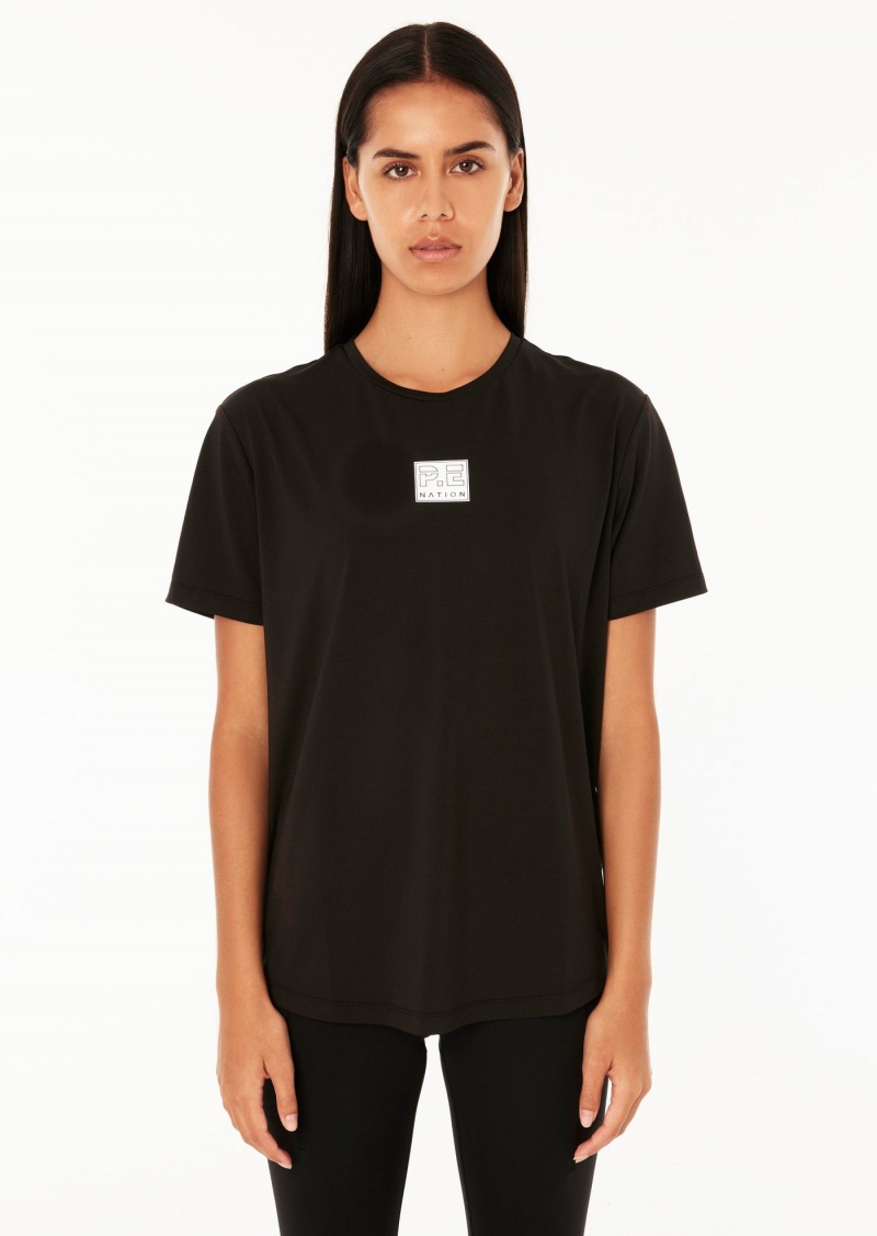 P.E Nation Crossover Air Form Tee Black | OULTPXF-94