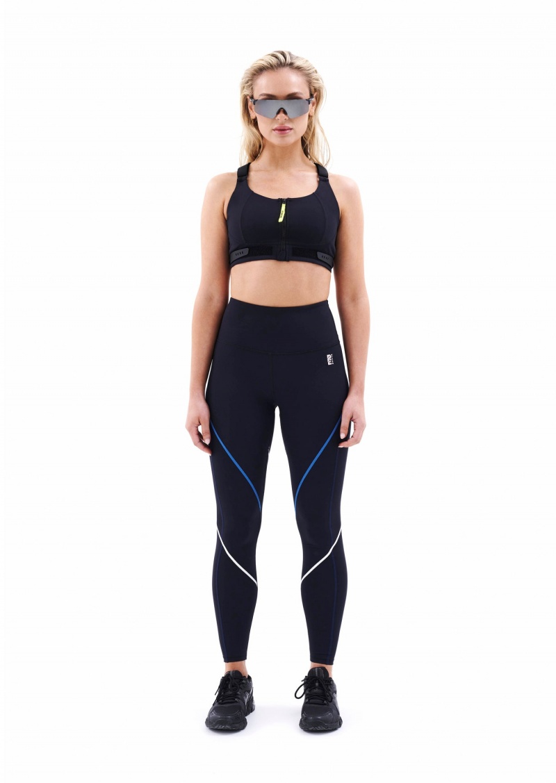 P.E Nation Double Play Sports Bra Black | QSDWYZC-34