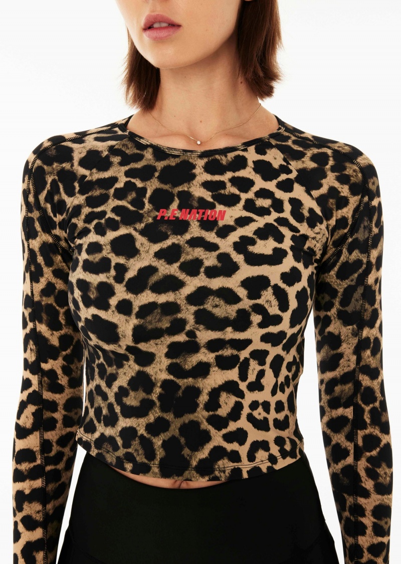 P.E Nation Downforce Ls Active Top Animal Print | FENSLDI-37
