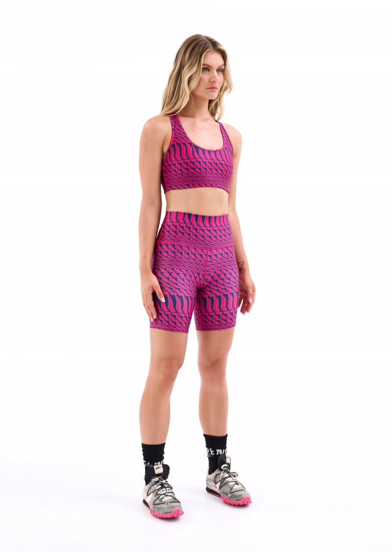 P.E Nation Empire Sports Bra Geometric Print | GPRENST-72