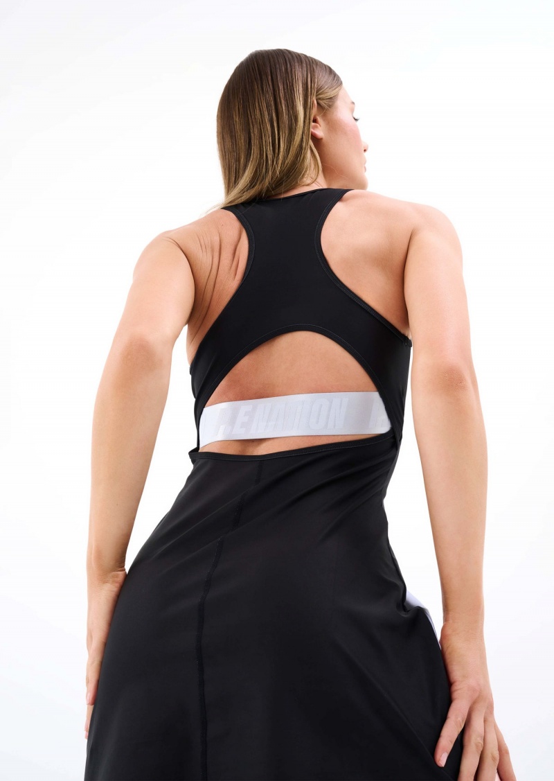 P.E Nation Flex Dress Black | EOZFRJB-85