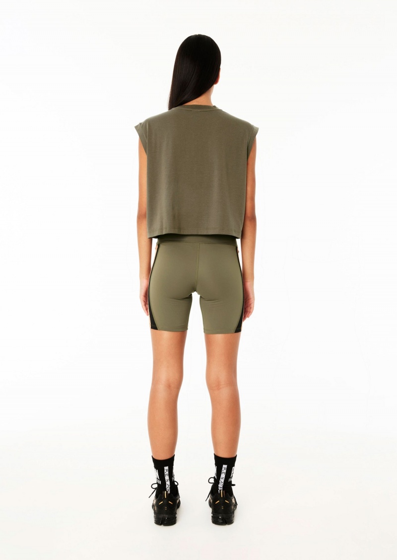 P.E Nation Headline 7" Bike Short Khaki | AZWQOFM-93