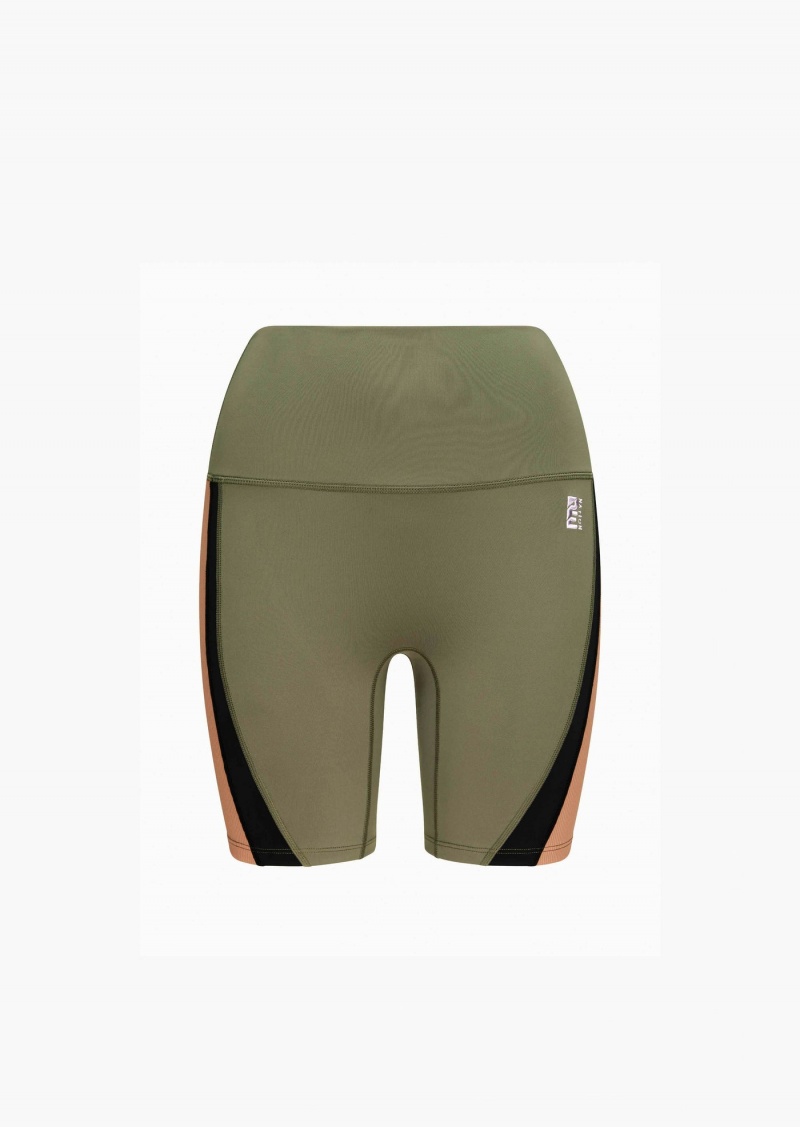 P.E Nation Headline 7" Bike Short Khaki | AZWQOFM-93