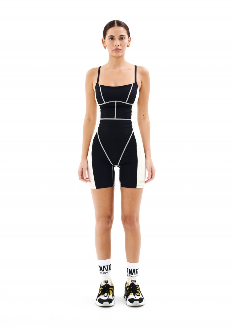 P.E Nation Lido Bodysuit Black | FEYDIQJ-52