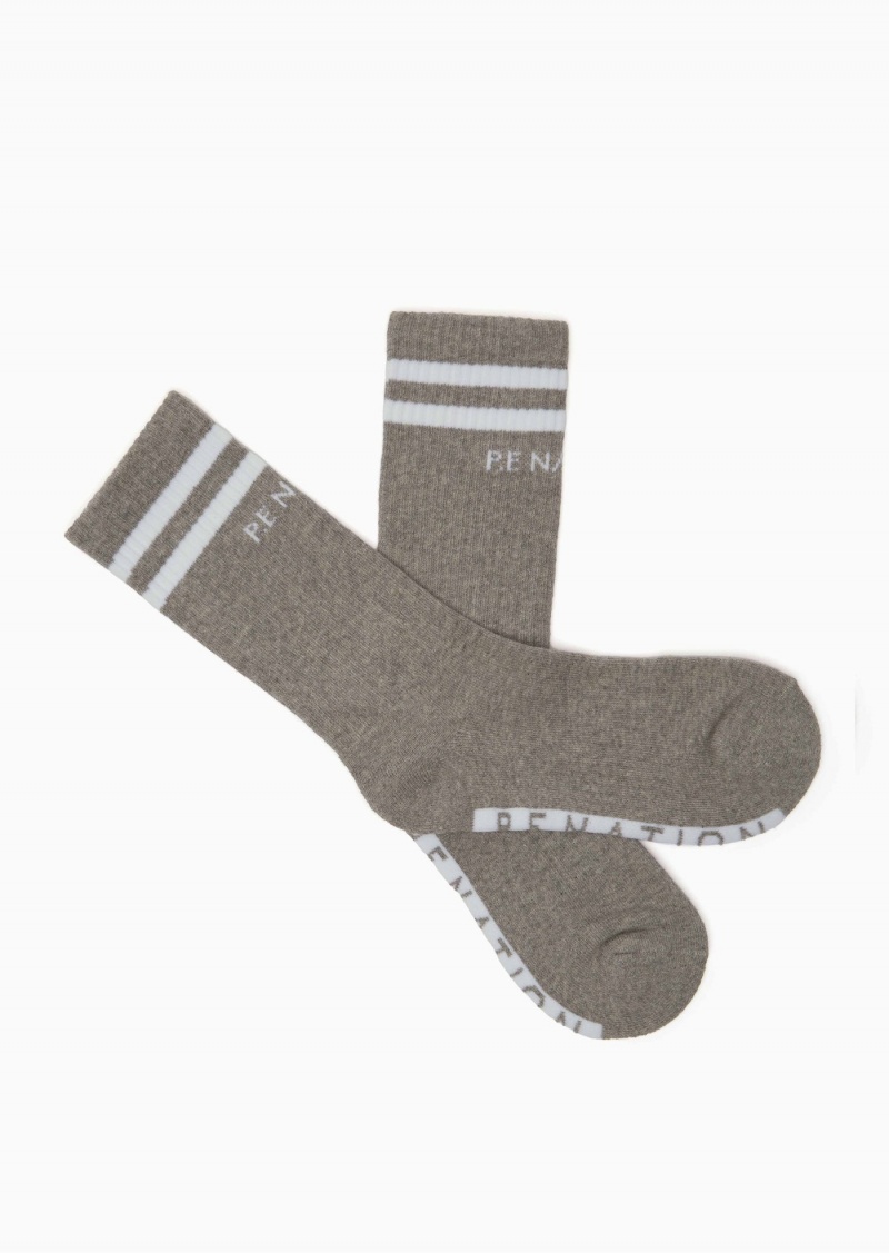 P.E Nation Marathon Crew Sock Black / Grey | BMLDHGV-19