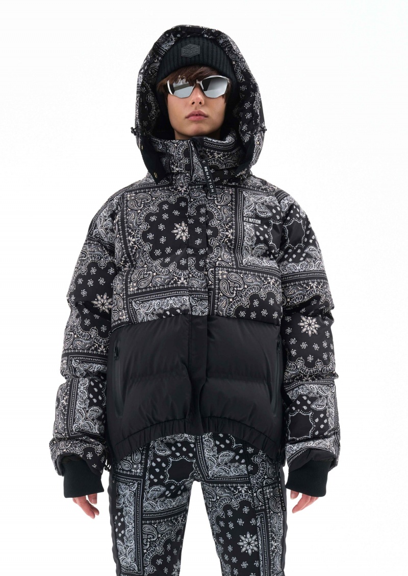 P.E Nation Niseko Snow Jacket Bandana Print | EQITZHX-12