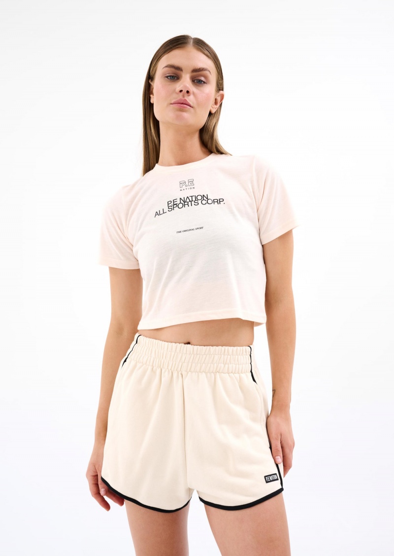 P.E Nation Parallel Tee Pearled Ivory | GTIDZYK-74