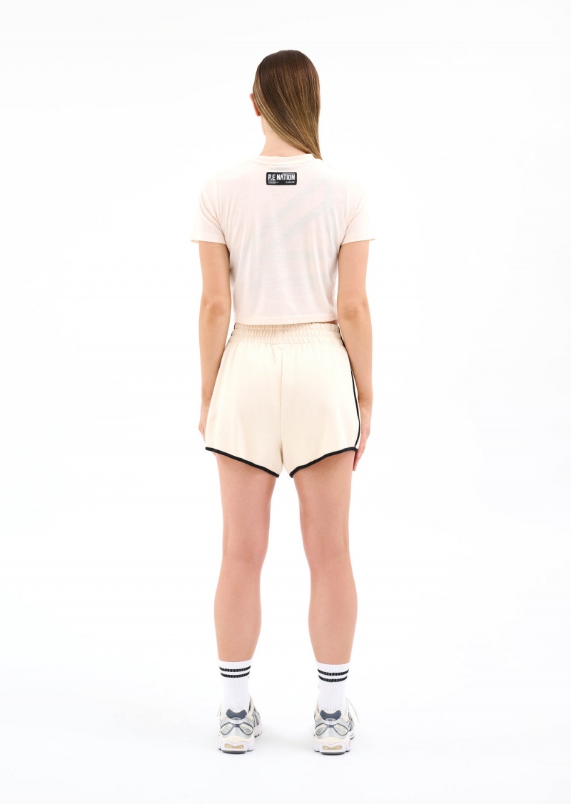 P.E Nation Parallel Tee Pearled Ivory | GTIDZYK-74