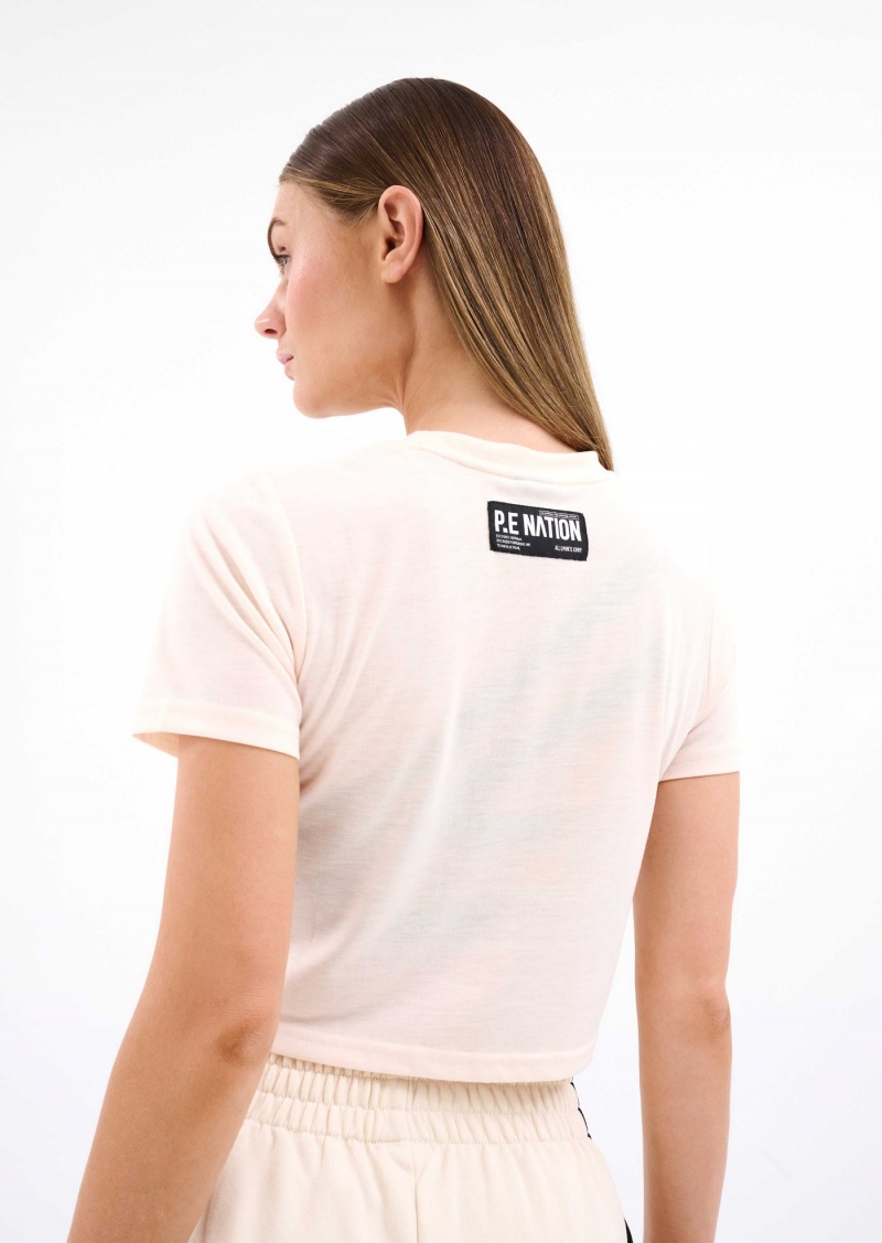 P.E Nation Parallel Tee Pearled Ivory | GTIDZYK-74
