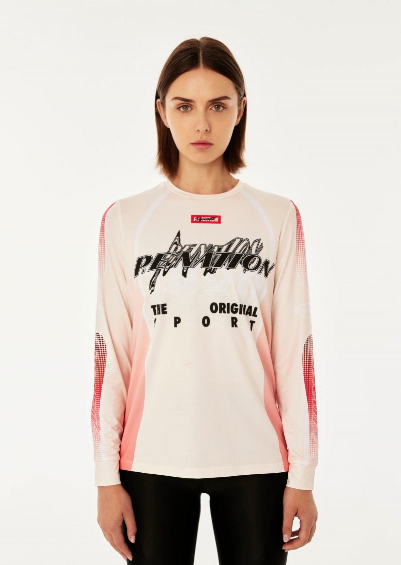 P.E Nation Rallycross Air Form Ls Tee Optic White | GVTKAMO-67