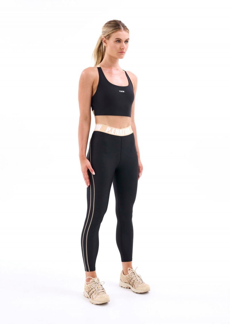 P.E Nation Reaction Sports Bra Black | NMJCDFK-70