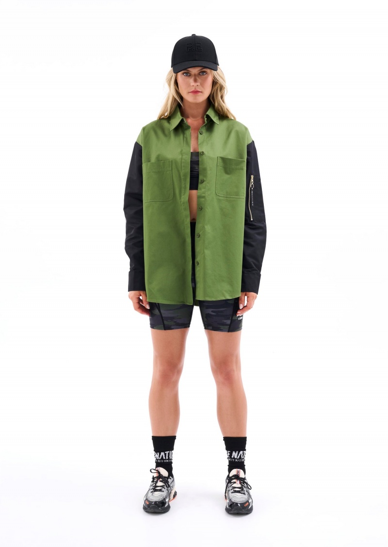 P.E Nation Ridgeline Ls Shirt Pesto | EZQGMVI-15
