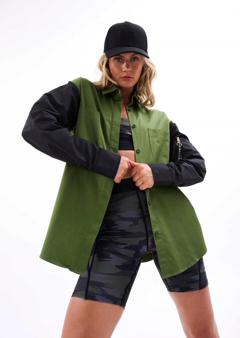 P.E Nation Ridgeline Ls Shirt Pesto | EZQGMVI-15