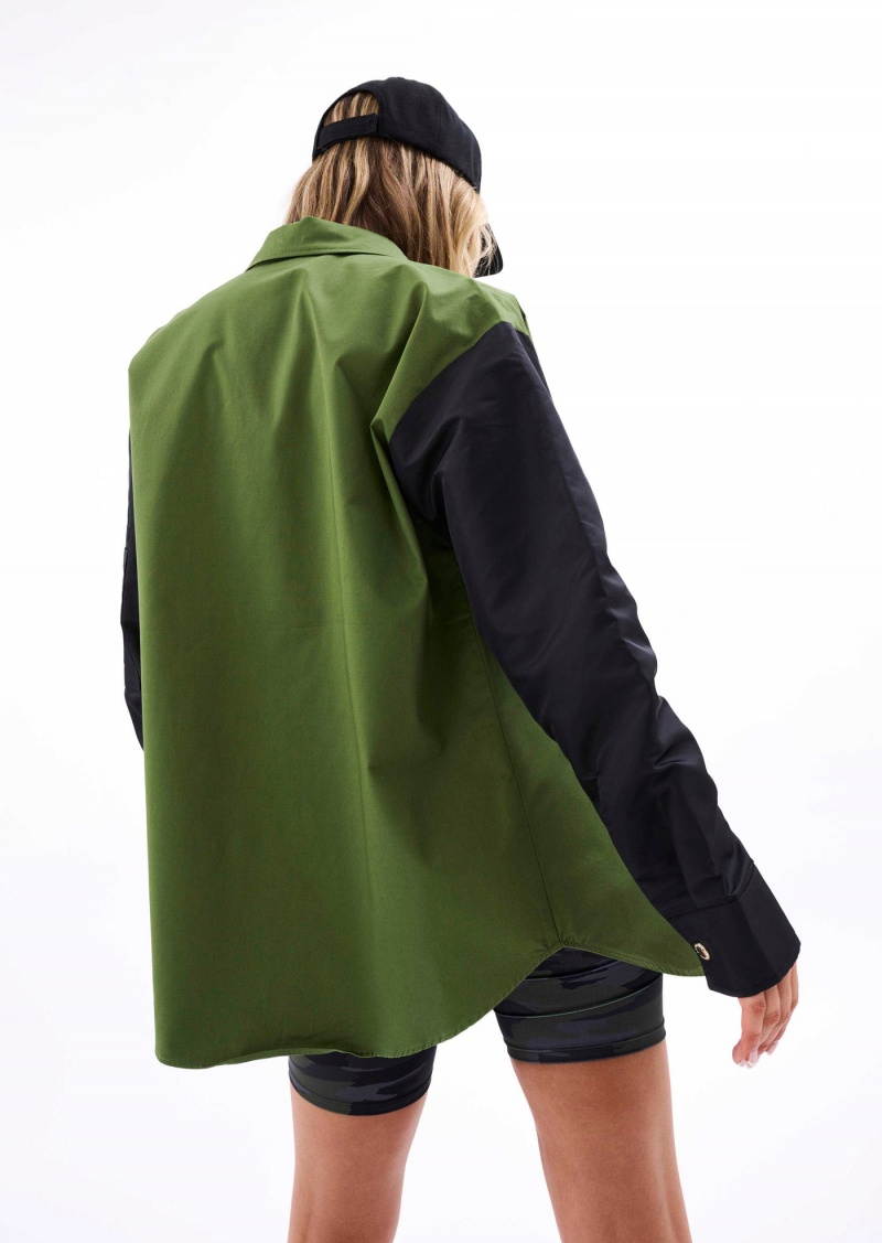 P.E Nation Ridgeline Ls Shirt Pesto | EZQGMVI-15