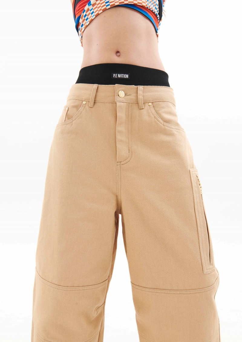 P.E Nation Sierra Pant Beige | NUYQBID-59