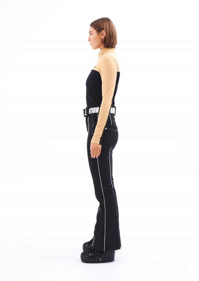 P.E Nation Slalom Blocked Long Sleeve Top Black | PAMREVQ-07