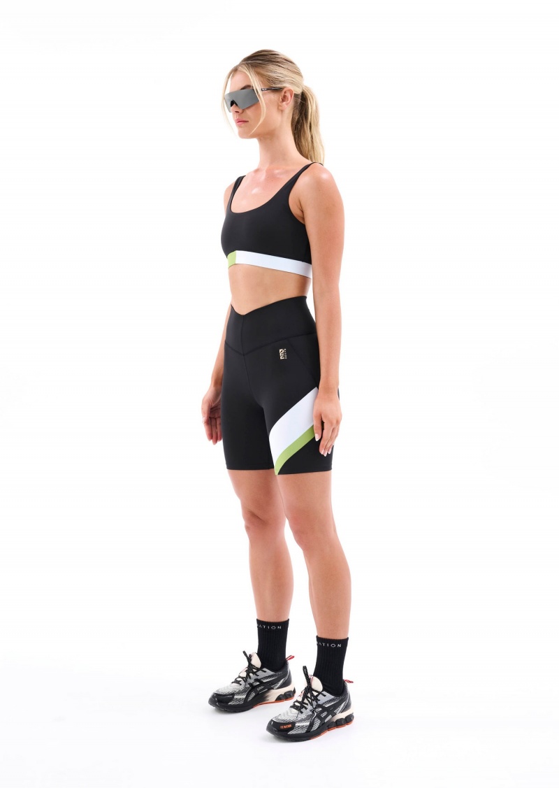 P.E Nation Sprint Time Bike Short Black | OLCPQVY-57