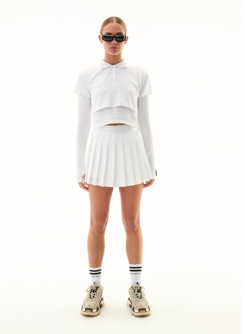 P.E Nation Volley Ls Tee Optic White | LENKXZP-81