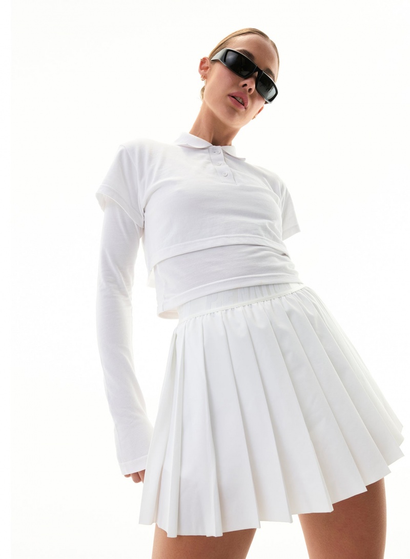P.E Nation Volley Ls Tee Optic White | LENKXZP-81